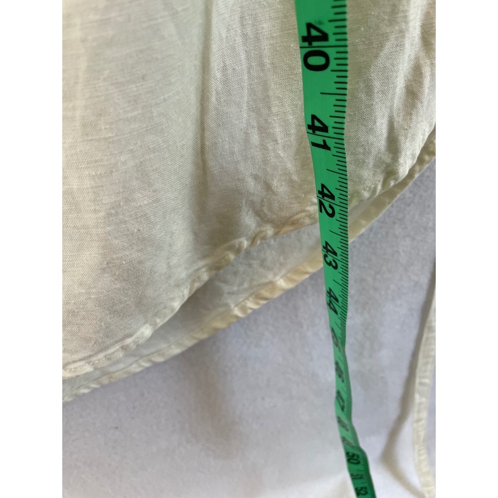 H&M Shirt Dress Womens Medium M Off White Linen Blend Sleeveless Midi Button Up - Picture 5 of 10